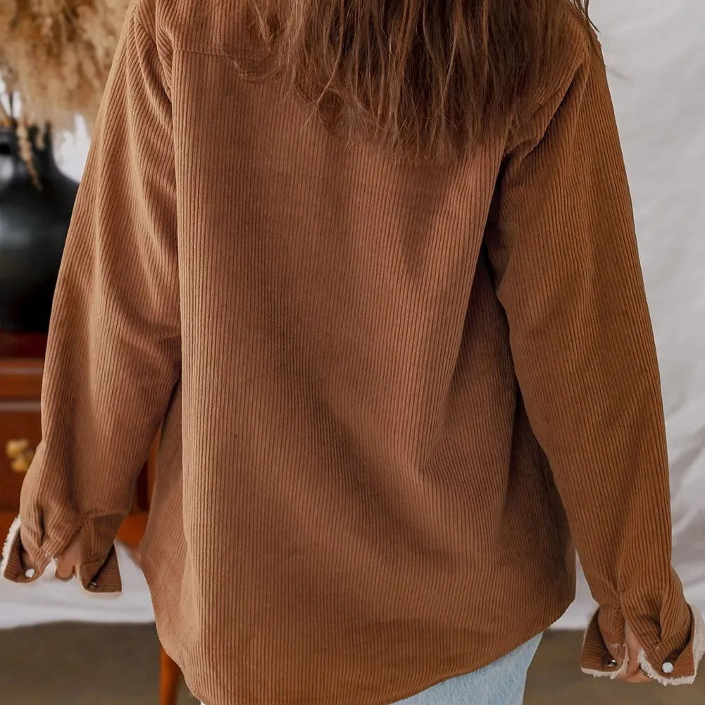 Corduroy lined jacket for women - Liora