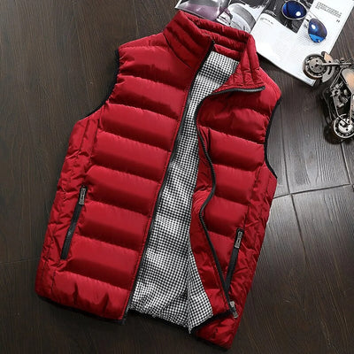 Lightweight men's sleeveless urban style quilted vest - Dariel