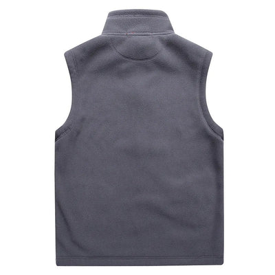 Men's sleeveless fleece vest with thermal lining and zipper - Daryl