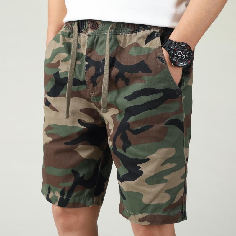Men's cargo shorts camouflage stretch cotton - Enzo