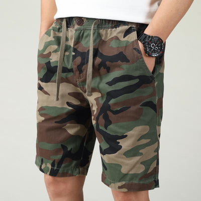 Men's cargo shorts camouflage stretch cotton - Enzo