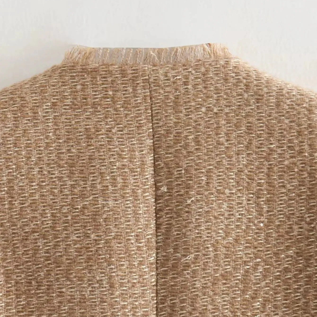 Women's tweed jacket classic cut double breasted - Heidy