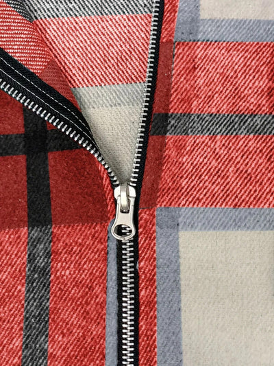 Men's casual hooded plaid jacket with hood - Pilato