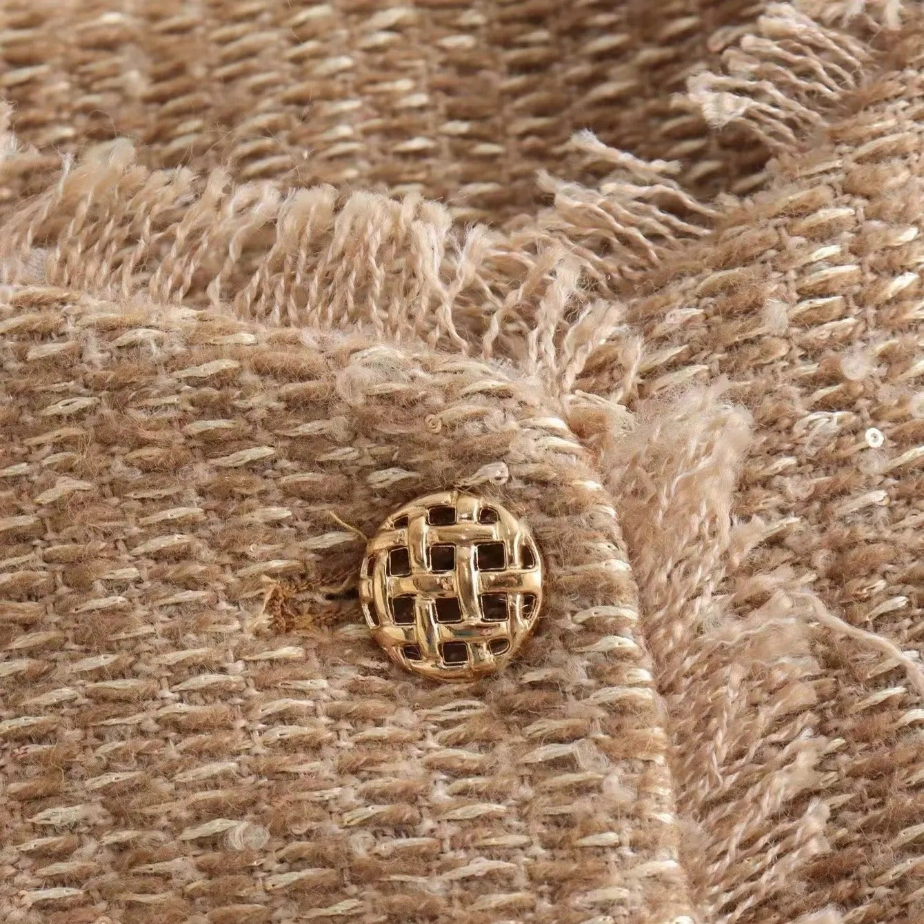 Women's tweed jacket classic cut double breasted - Heidy