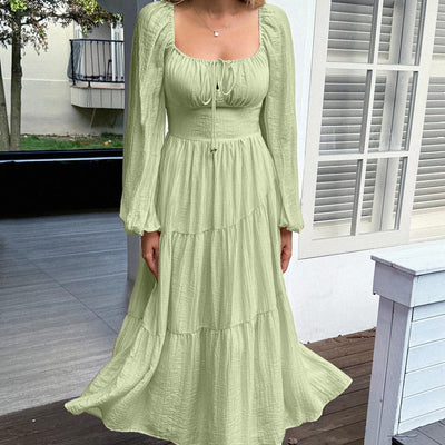 Long dress with square neckline - Liora