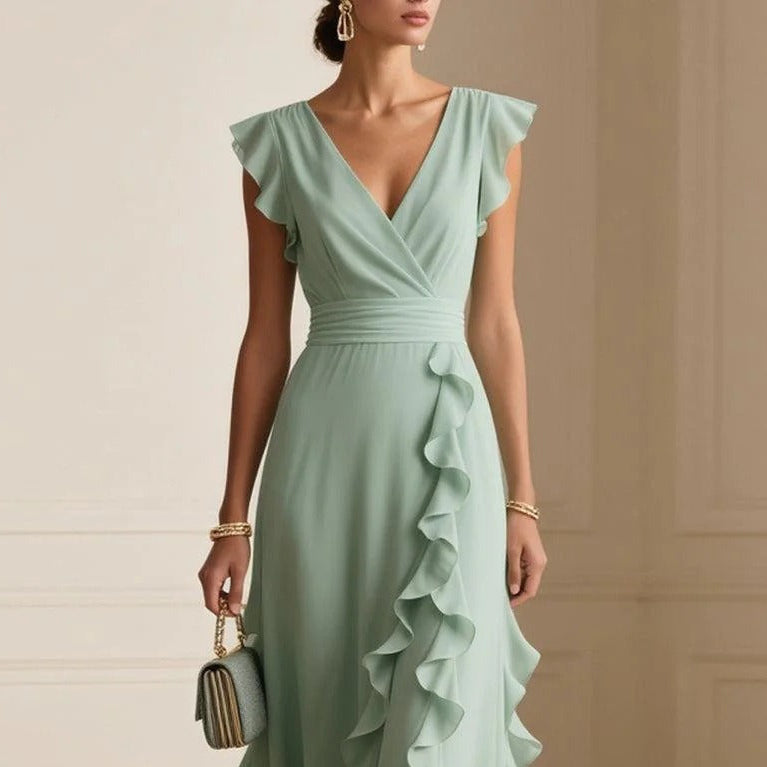 Ruffled long dress woman - Isolda