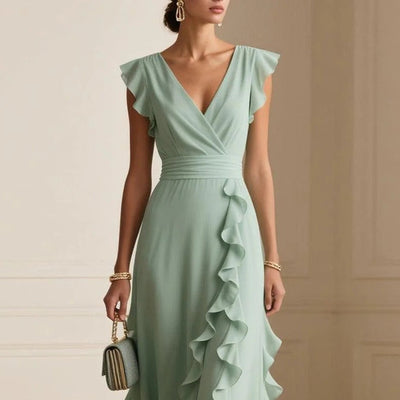 Ruffled long dress woman - Isolda