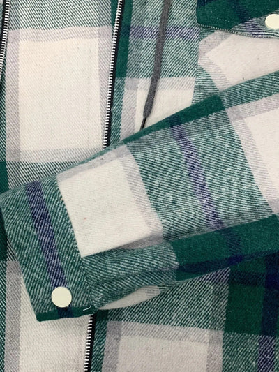 Men's casual hooded plaid jacket with hood - Pilato