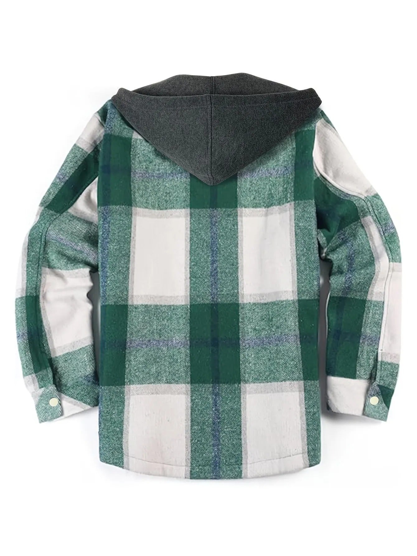 Men's casual hooded plaid jacket with hood - Pilato