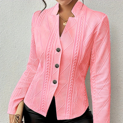Women's elegant embossed knitted blazer - Salma