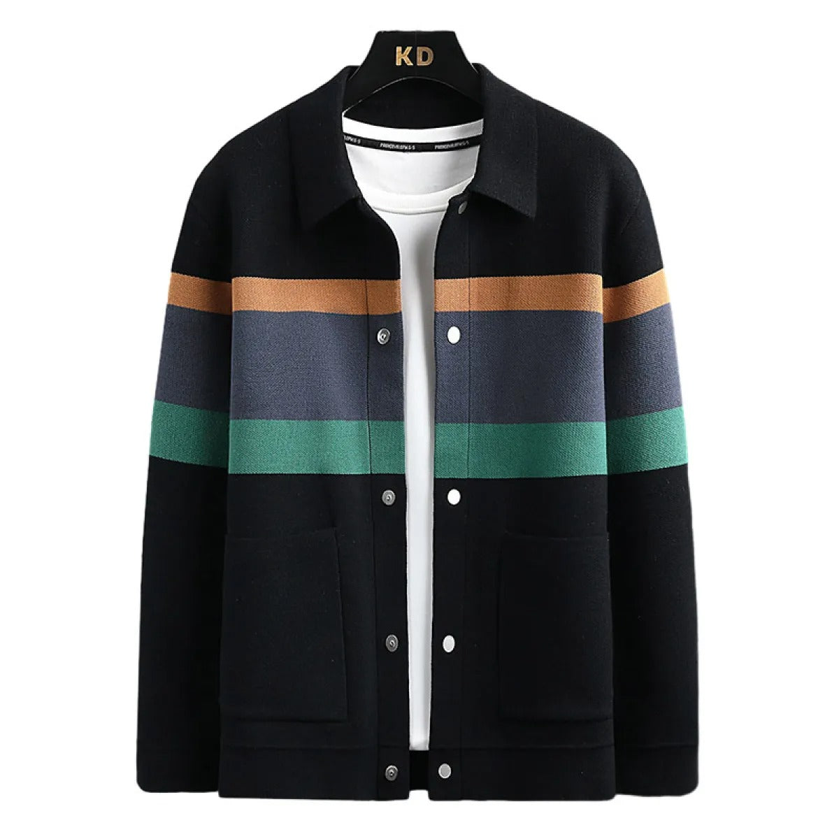 Men's jacket with multicolor stripes - Dorian