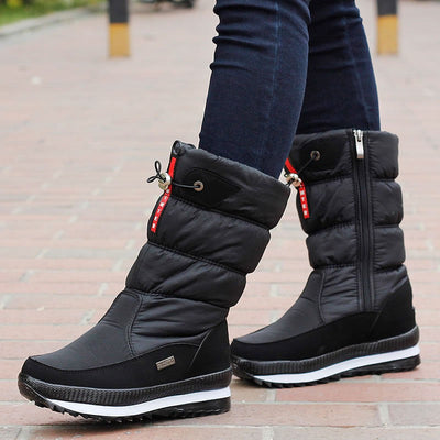 Women's waterproof padded snow boots high leg - Flavia