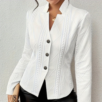 Women's elegant embossed knitted blazer - Salma