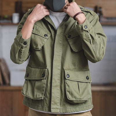 Men's military style jacket with flap pockets - Enrik