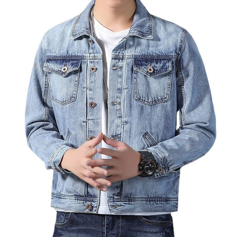 Men's classic denim jacket with front pockets - Byron