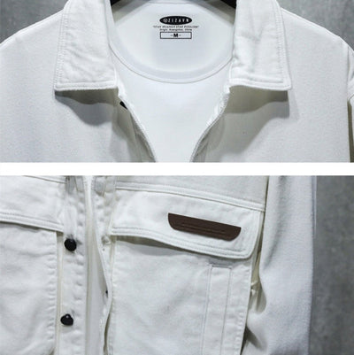 Men's black utility style jacket with large pockets - Hektor