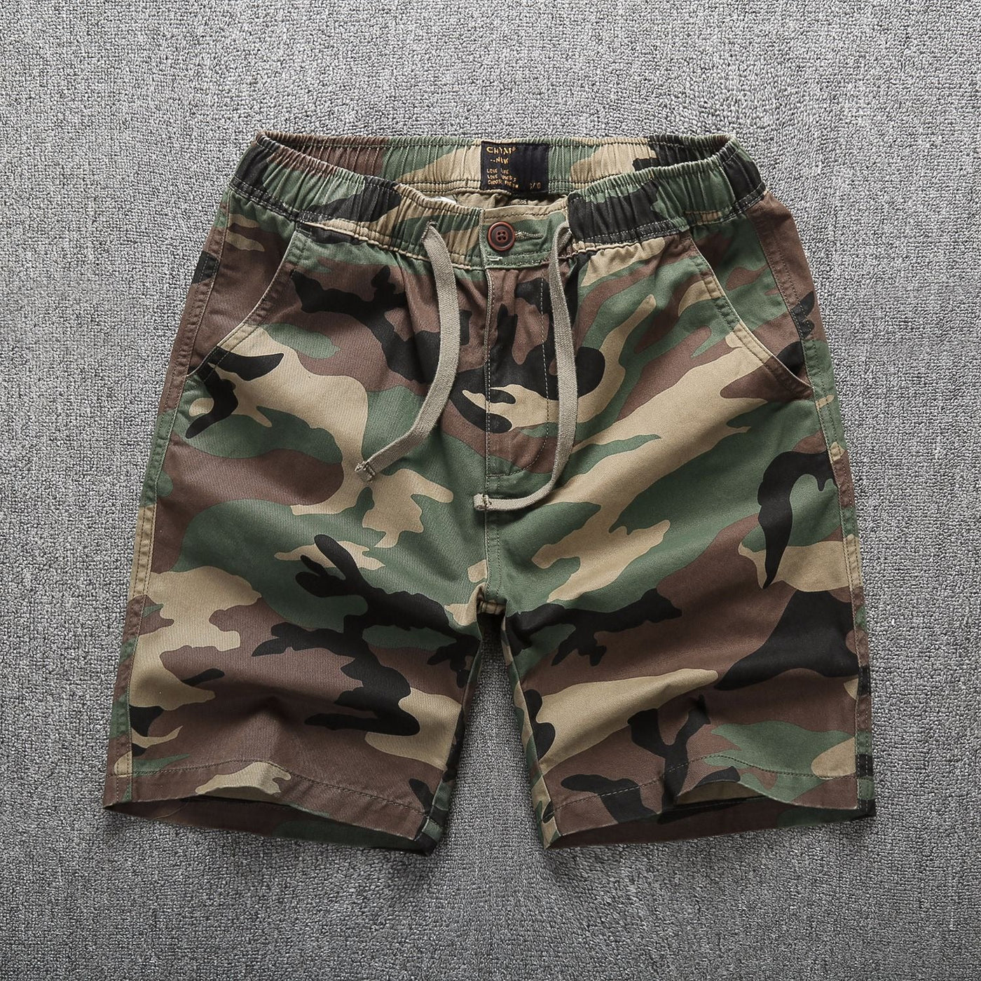 Men's cargo shorts camouflage stretch cotton - Enzo
