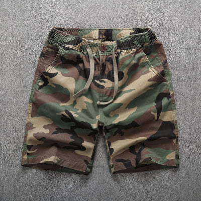 Men's cargo shorts camouflage stretch cotton - Enzo