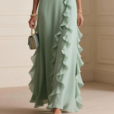Ruffled long dress woman - Isolda