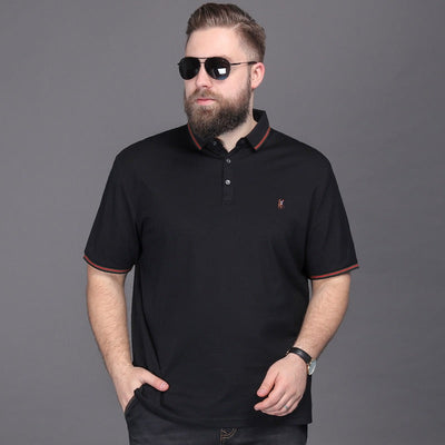 Men's classic cotton pique contrast collar polo shirt - Henrik