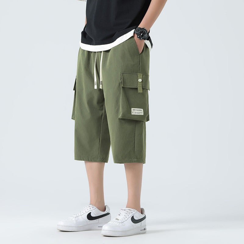 Men's urban style cotton cargo shorts - Liam
