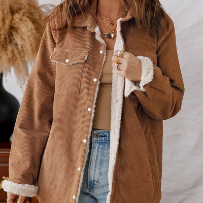 Corduroy lined jacket for women - Liora