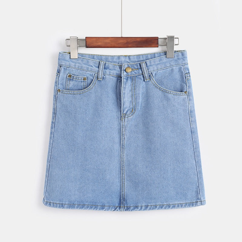 Women's denim short skirt - Auria