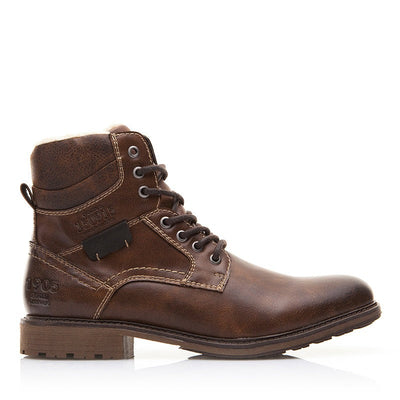 Men's leather boots reinforced stitching casual style - Virgil