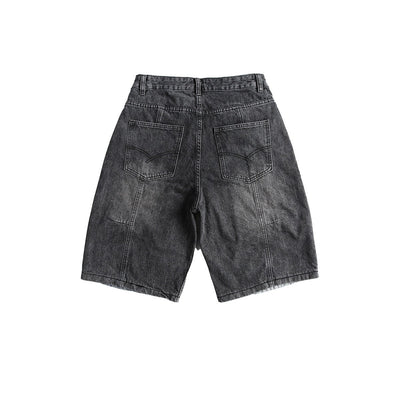 Men's patchwork denim Bermuda shorts - Urban Edge