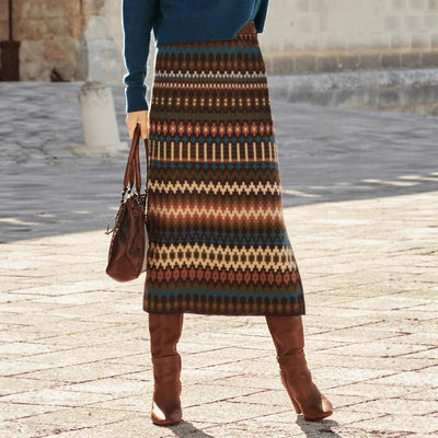 Women's printed midi skirt - Malvien