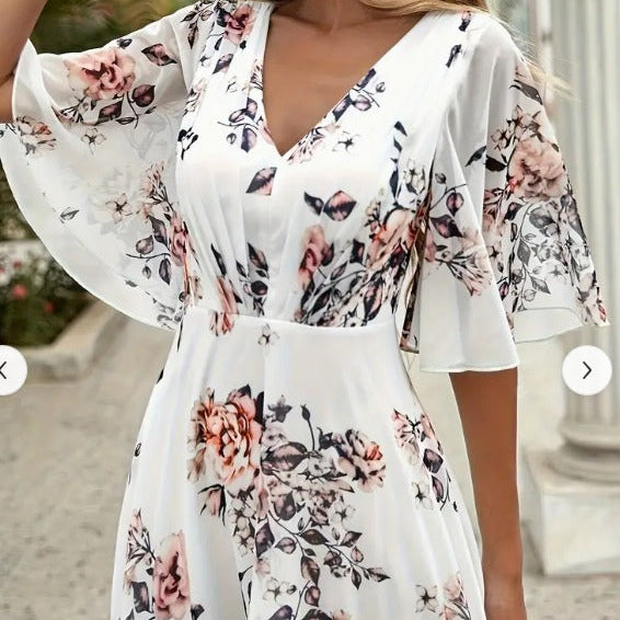 Floral long dress woman - Sorelia