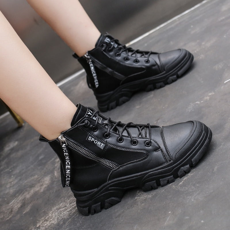 Urban boots with side zipper - Elian