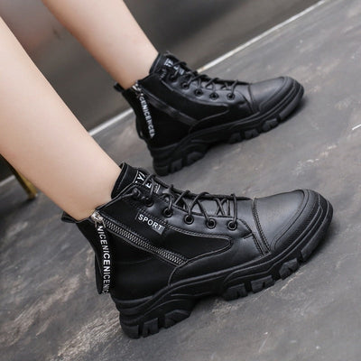 Urban boots with side zipper - Elian