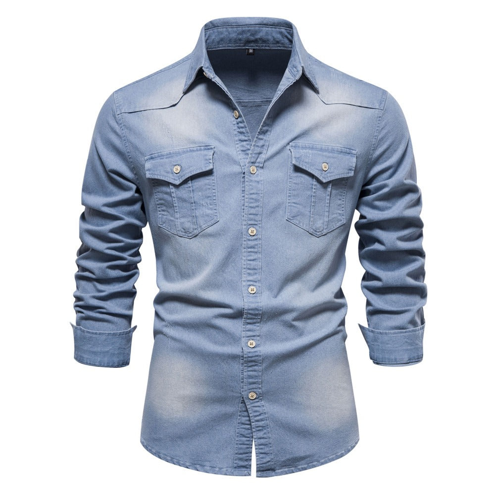 Men's denim long sleeve shirt - Derek