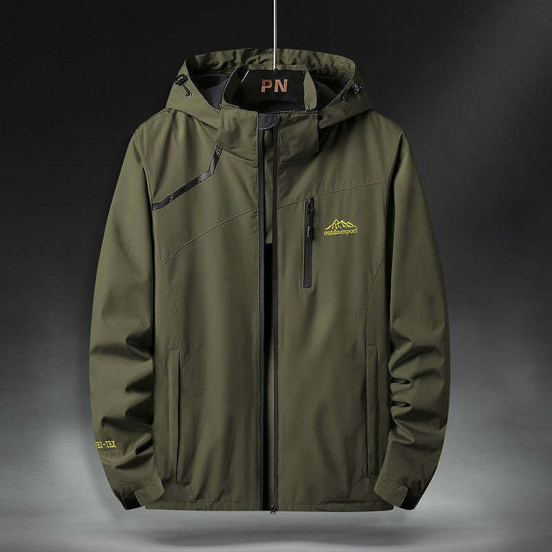 Men's outdoor style hooded waterproof jacket - Florian