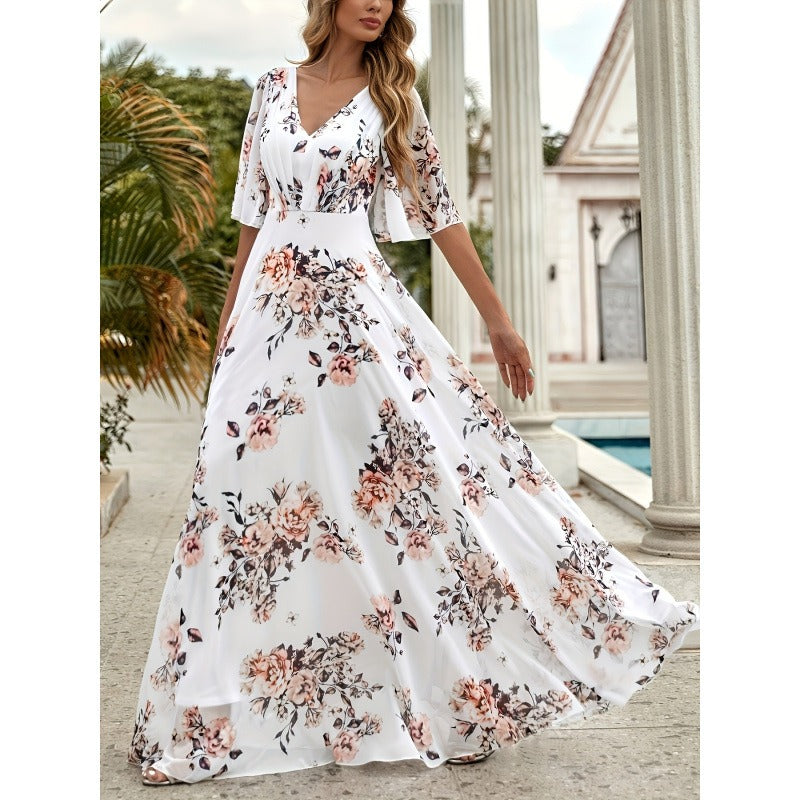 Floral long dress woman - Sorelia