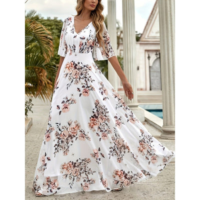 Floral long dress woman - Sorelia