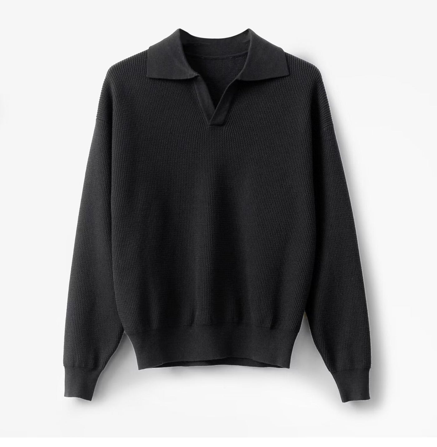 Men's knitted polo sweater - Mervik