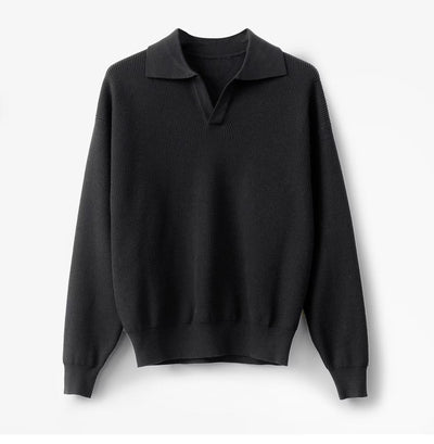 Men's knitted polo sweater - Mervik