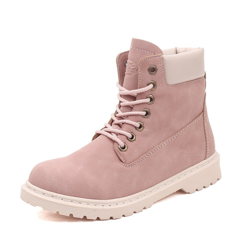 Women's suede boots with thick sole - Alisse