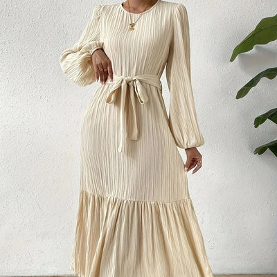 Pleated long sleeve dress - Althia