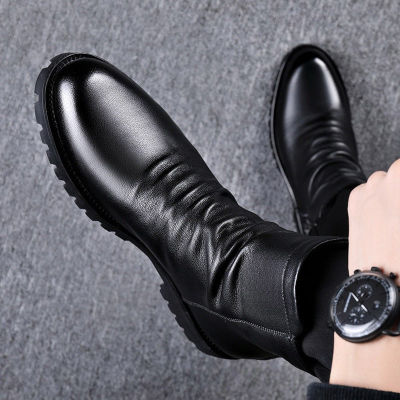 Men's leather ankle boots - Larenzo