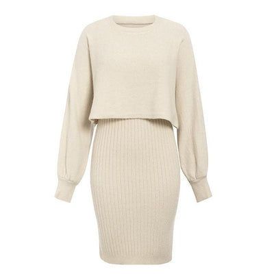Knitted dress with two-piece effect - Karine