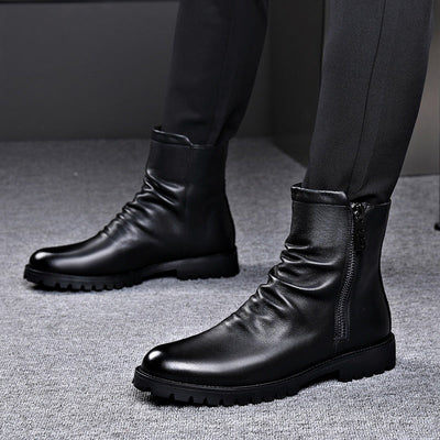 Men's leather ankle boots - Larenzo