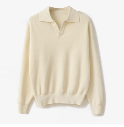 Men's knitted polo sweater - Mervik