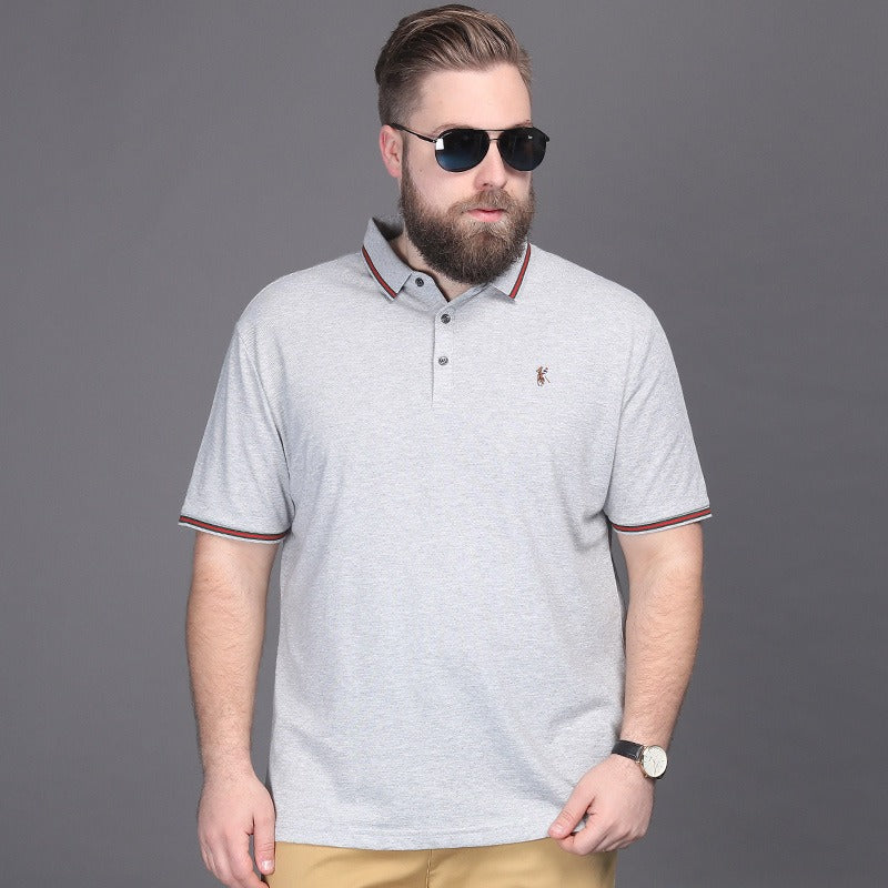 Men's classic cotton pique contrast collar polo shirt - Henrik