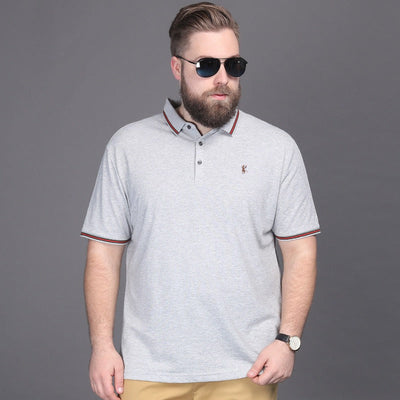 Men's classic cotton pique contrast collar polo shirt - Henrik