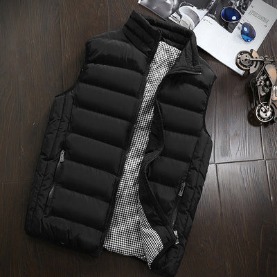 Lightweight men's sleeveless urban style quilted vest - Dariel