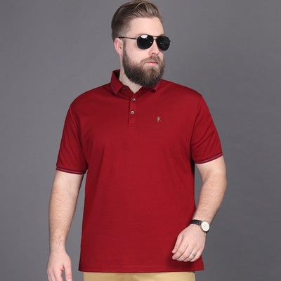 Men's classic cotton pique contrast collar polo shirt - Henrik