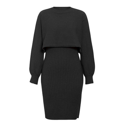 Knitted dress with two-piece effect - Karine